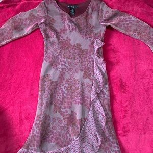 Purple multi-pattern dress